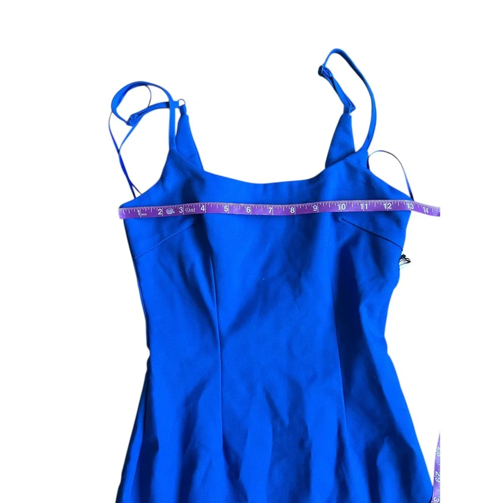 Superdown Shayla Ruffle Mini Dress Cobalt Blue Women's XS NEW